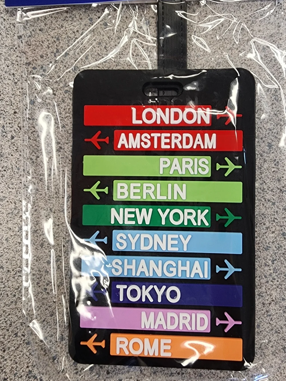 NWT Travel Cities Luggage Tag Paris London New York Suitcase Bag ID Identifier